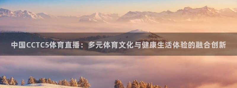 飞速体育nba直播吧：中国CCTC5体育直播：多元体育文化与健康生活体验的融合创新